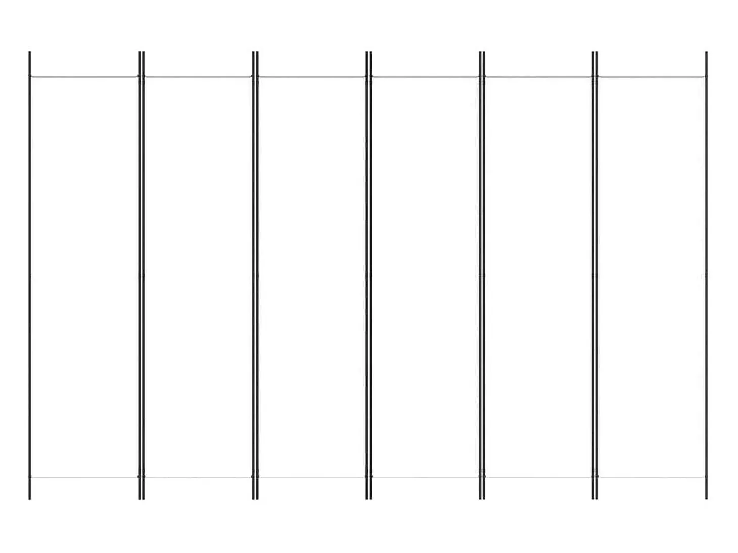Mampara divisoria de 6 paneles Tela Blanca 300x200 cm