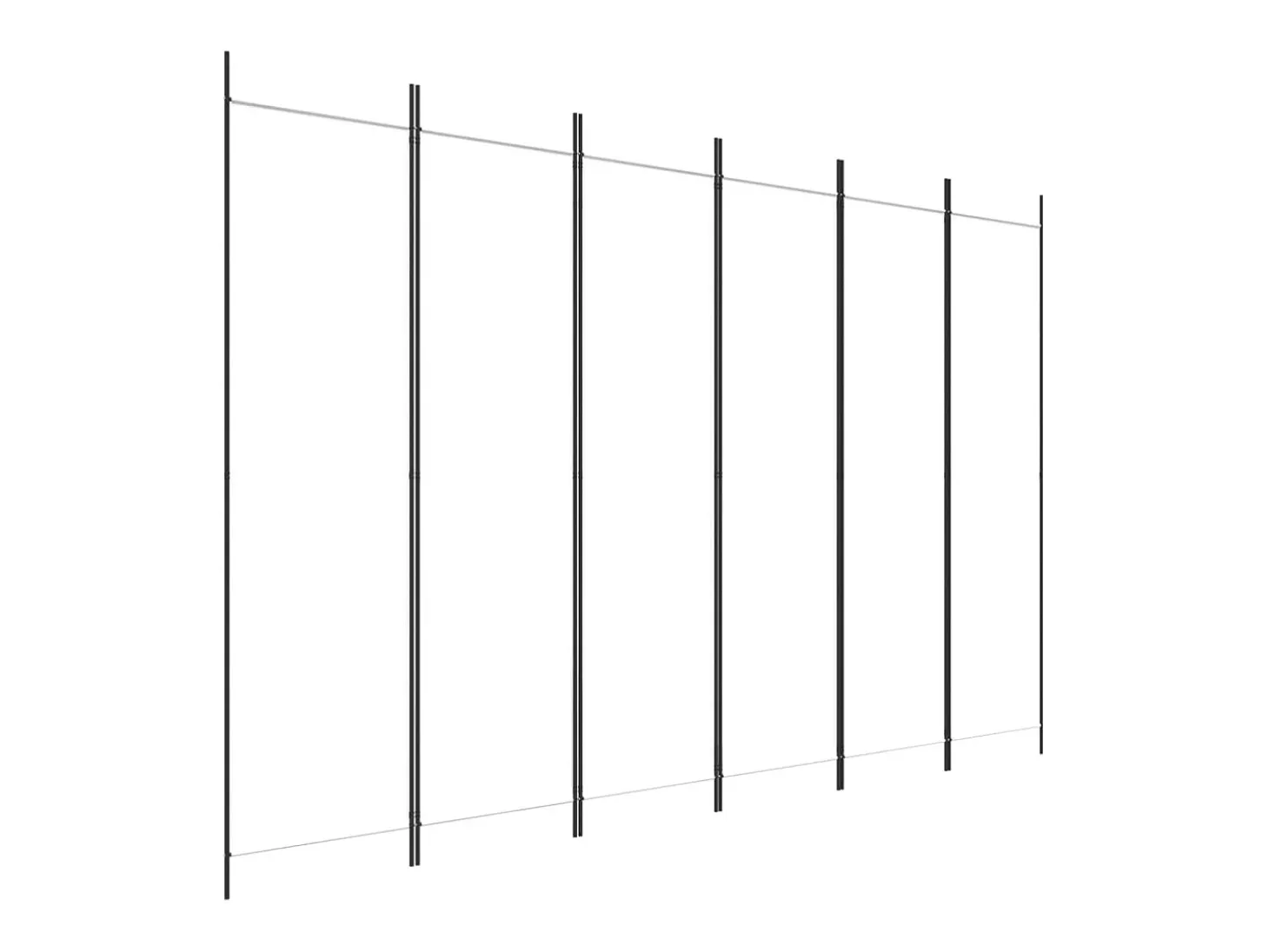 Mampara divisoria de 6 paneles Tela Blanca 300x200 cm