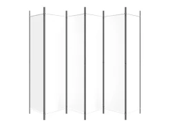 Mampara divisoria de 6 paneles Tela Blanca 300x200 cm