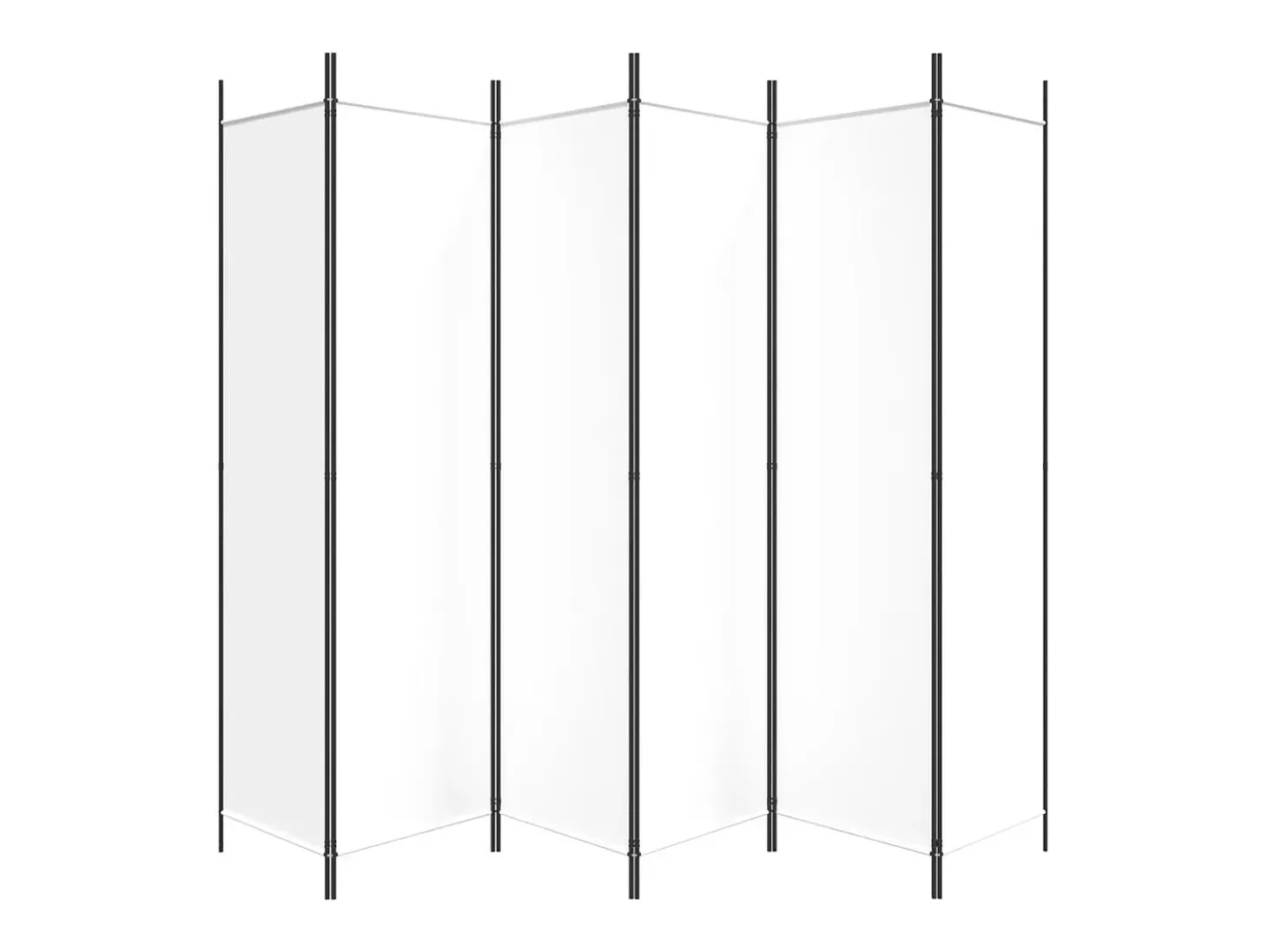 Mampara divisoria de 6 paneles Tela Blanca 300x200 cm