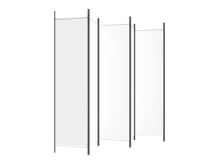 Mampara divisoria de 6 paneles Tela Blanca 300x200 cm