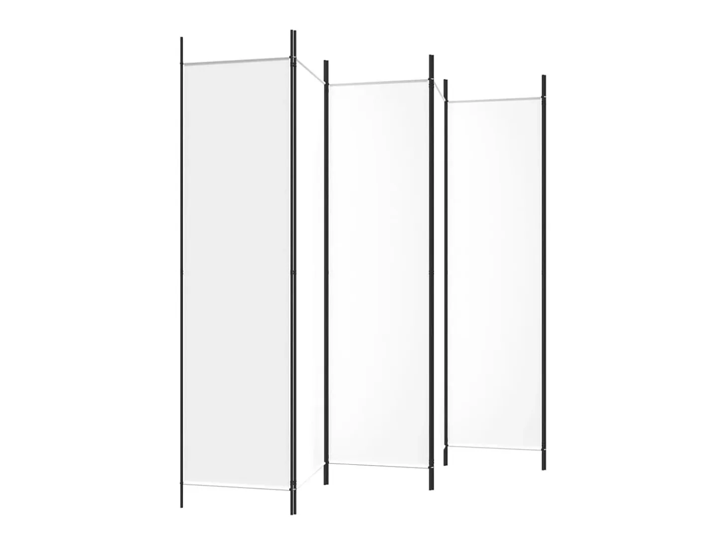 Mampara divisoria de 6 paneles Tela Blanca 300x200 cm