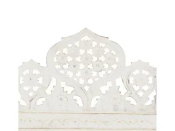 Mampara divisoria de 3 paneles Blanco 120x165 cm Madera de mango