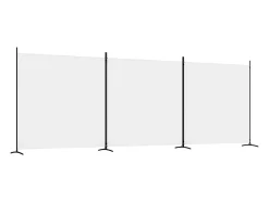 Mampara divisoria de 3 paneles Tela Blanca 525x180 cm