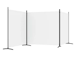 Mampara divisoria de 3 paneles Tela Blanca 525x180 cm