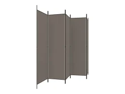 Mampara divisoria de 5 paneles Antracita 250x200 cm Tejido