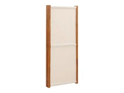 Mampara divisoria de 4 paneles Blanco crema 280x180 cm