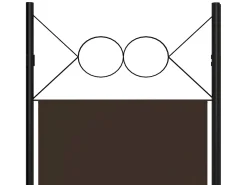 Mampara divisoria de 5 paneles Marrón 200x180 cm