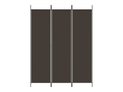 Mampara divisoria de 3 paneles Marrón 150x200 cm Tela