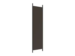 Mampara divisoria de 3 paneles Marrón 150x200 cm Tela