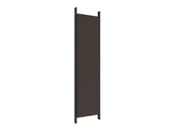 Mampara divisoria de 5 paneles Marrón 250x200 cm Tela