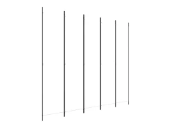 Mampara divisoria de 5 paneles Tela Blanca 250x220 cm