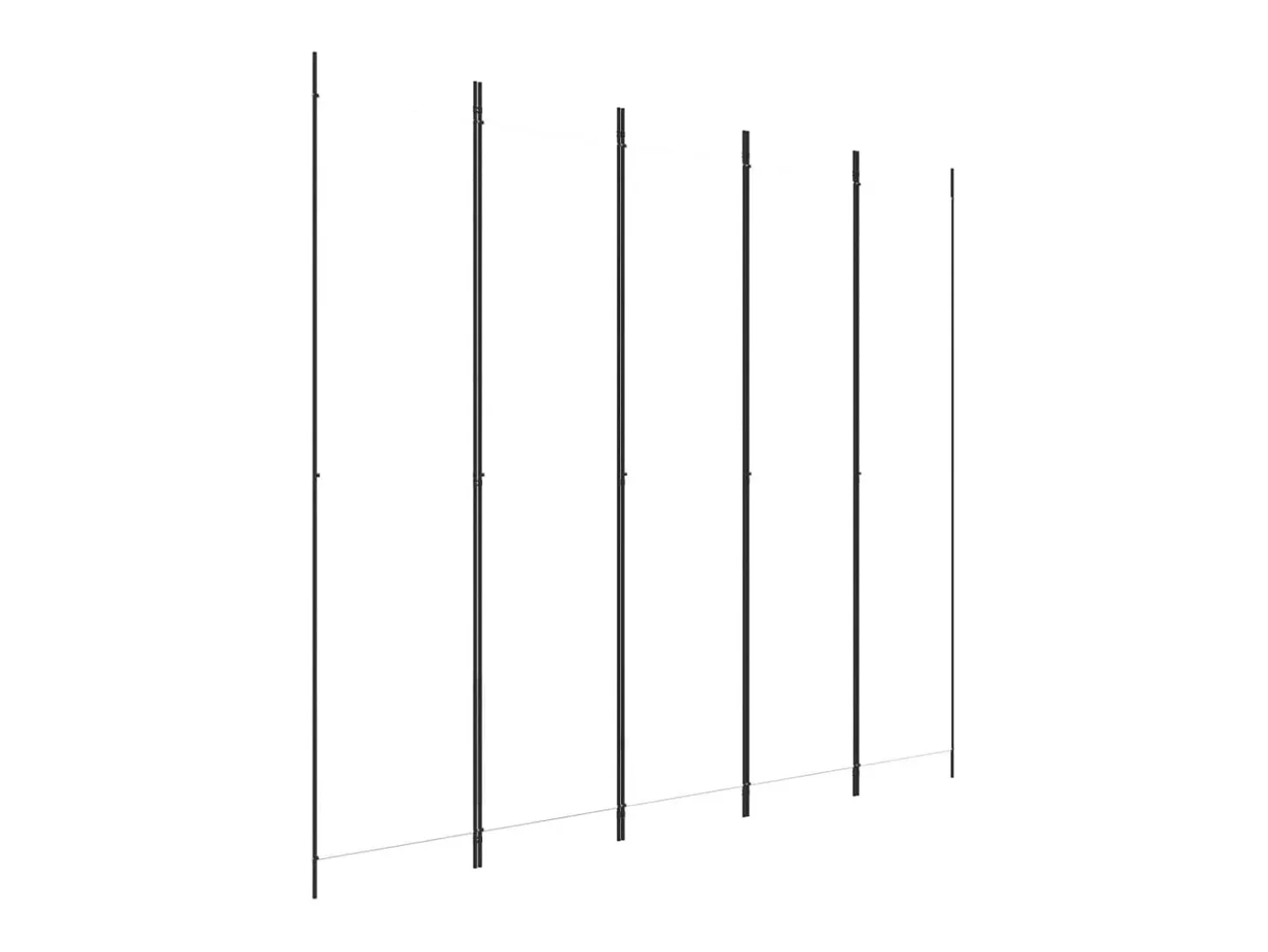Mampara divisoria de 5 paneles Tela Blanca 250x220 cm
