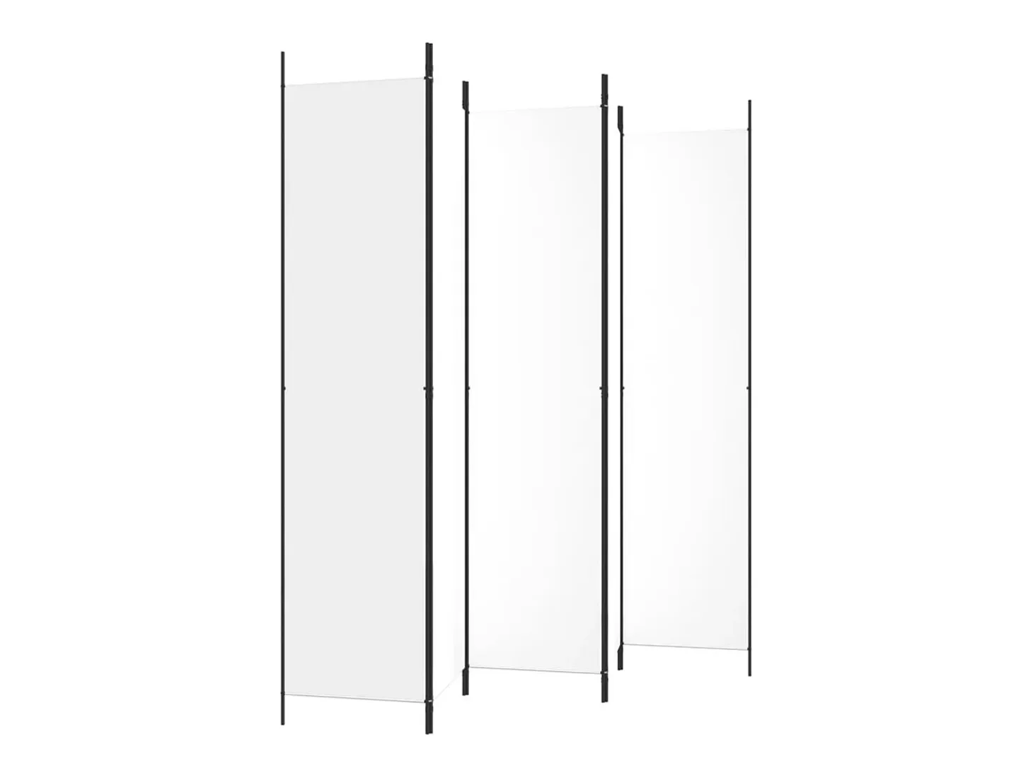 Mampara divisoria de 5 paneles Tela Blanca 250x220 cm