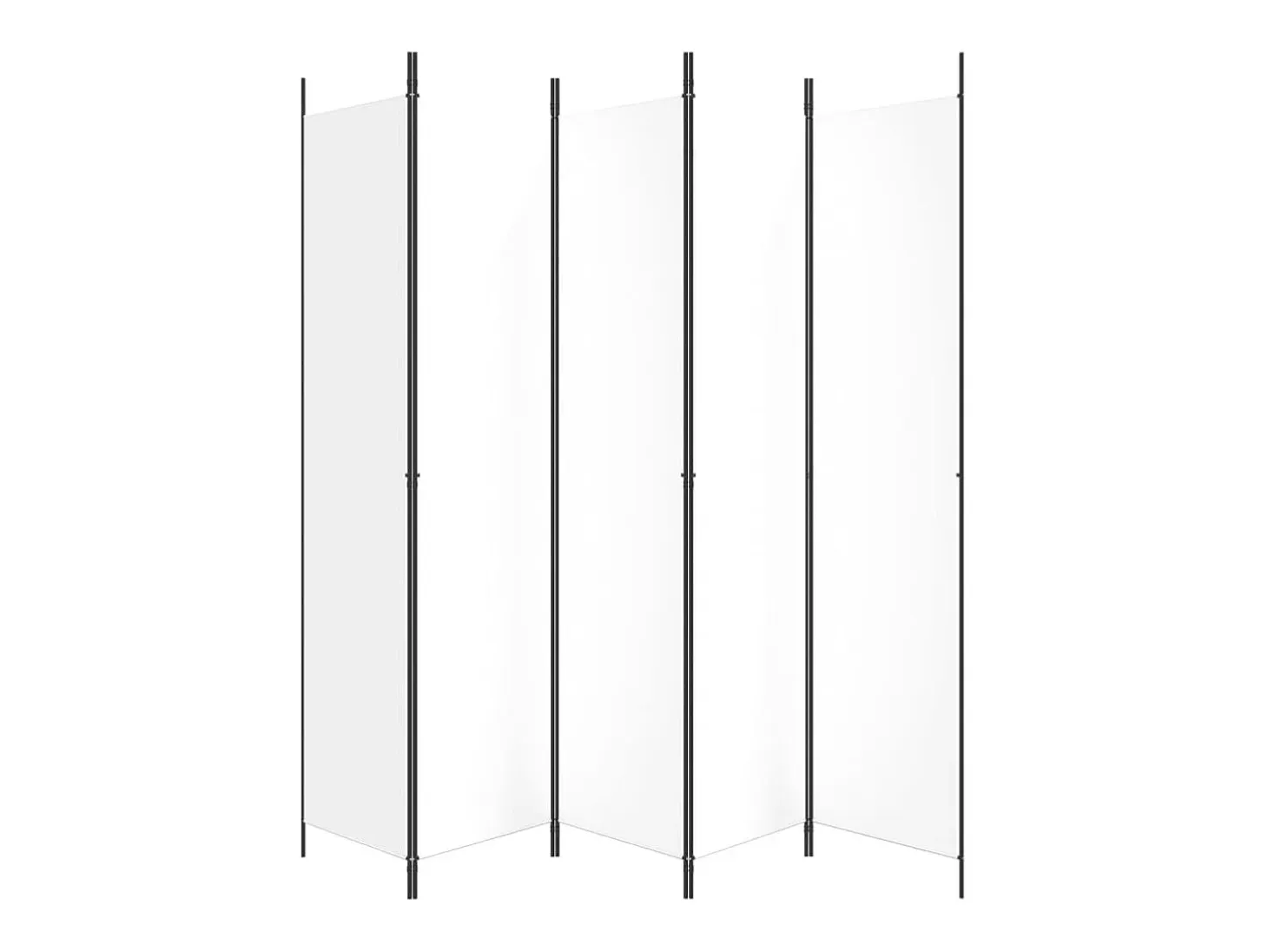 Mampara divisoria de 5 paneles Tela Blanca 250x220 cm