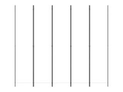 Mampara divisoria de 5 paneles Tela Blanca 250x220 cm