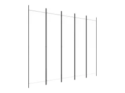 Mampara divisoria de 5 paneles Tela Blanca 250x200 cm