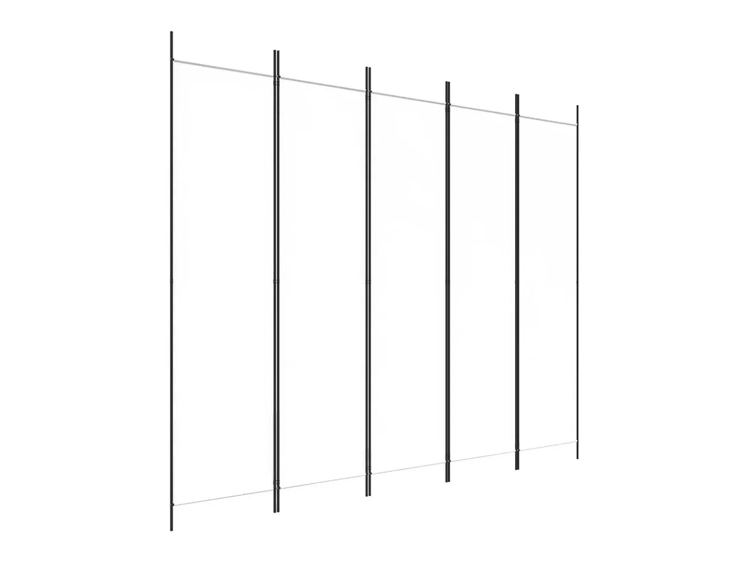 Mampara divisoria de 5 paneles Tela Blanca 250x200 cm