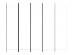 Mampara divisoria de 5 paneles Tela Blanca 250x200 cm