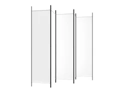 Mampara divisoria de 5 paneles Tela Blanca 250x200 cm