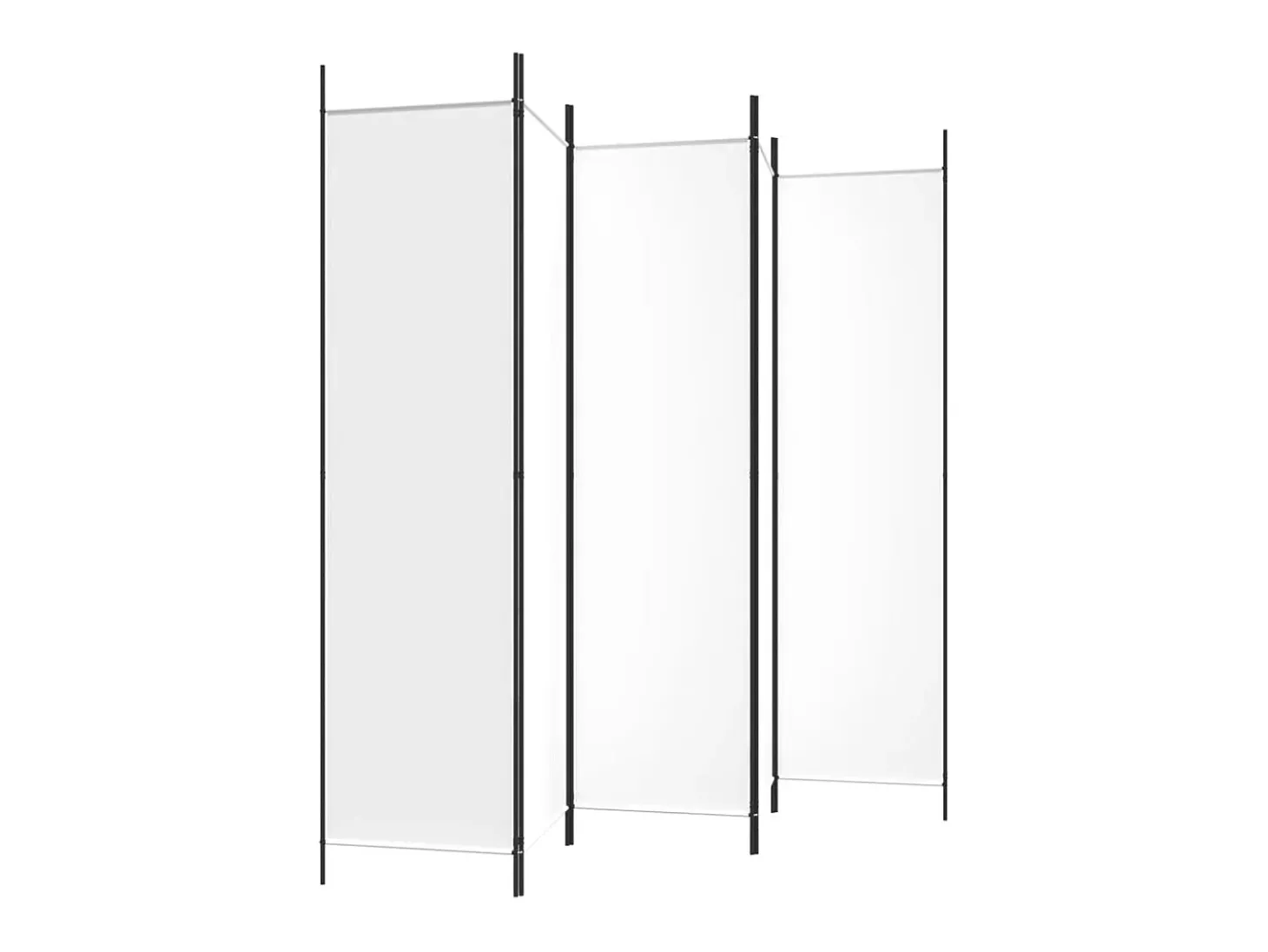 Mampara divisoria de 5 paneles Tela Blanca 250x200 cm