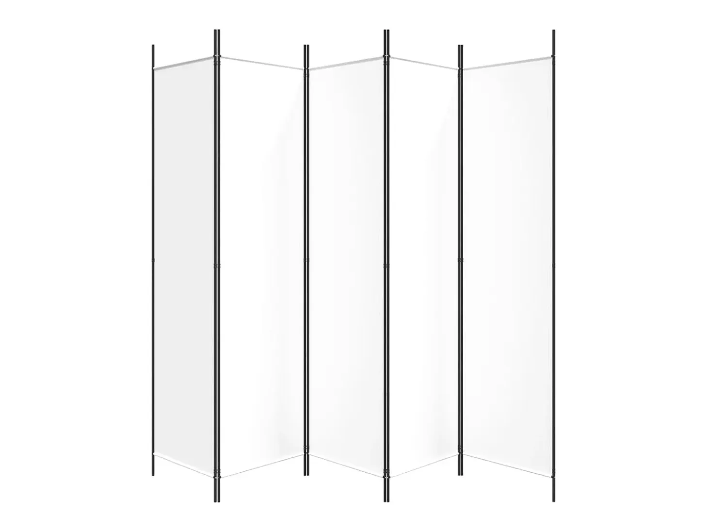 Mampara divisoria de 5 paneles Tela Blanca 250x200 cm