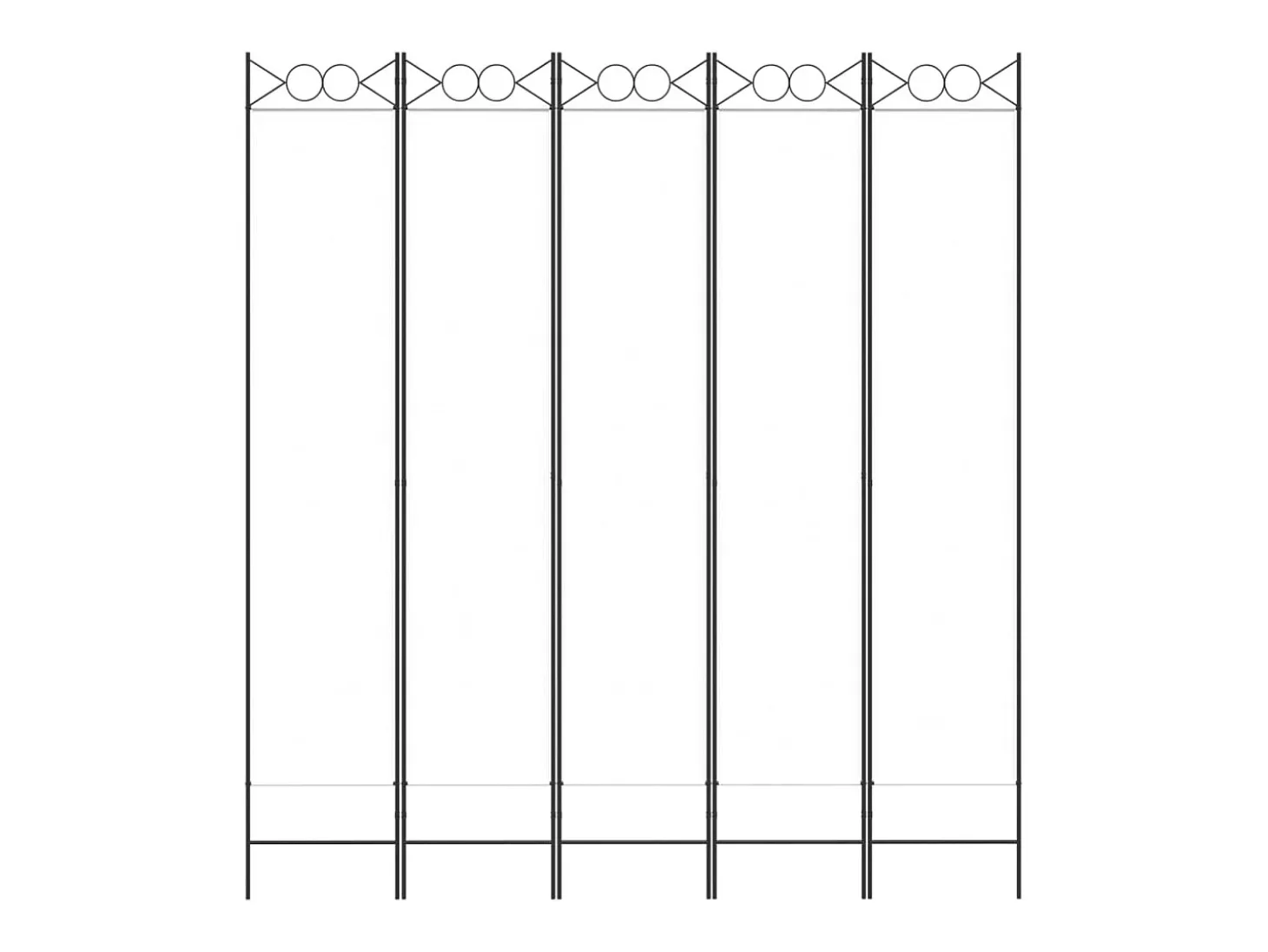 Mampara divisoria de 5 paneles Tela Blanca 200x220 cm