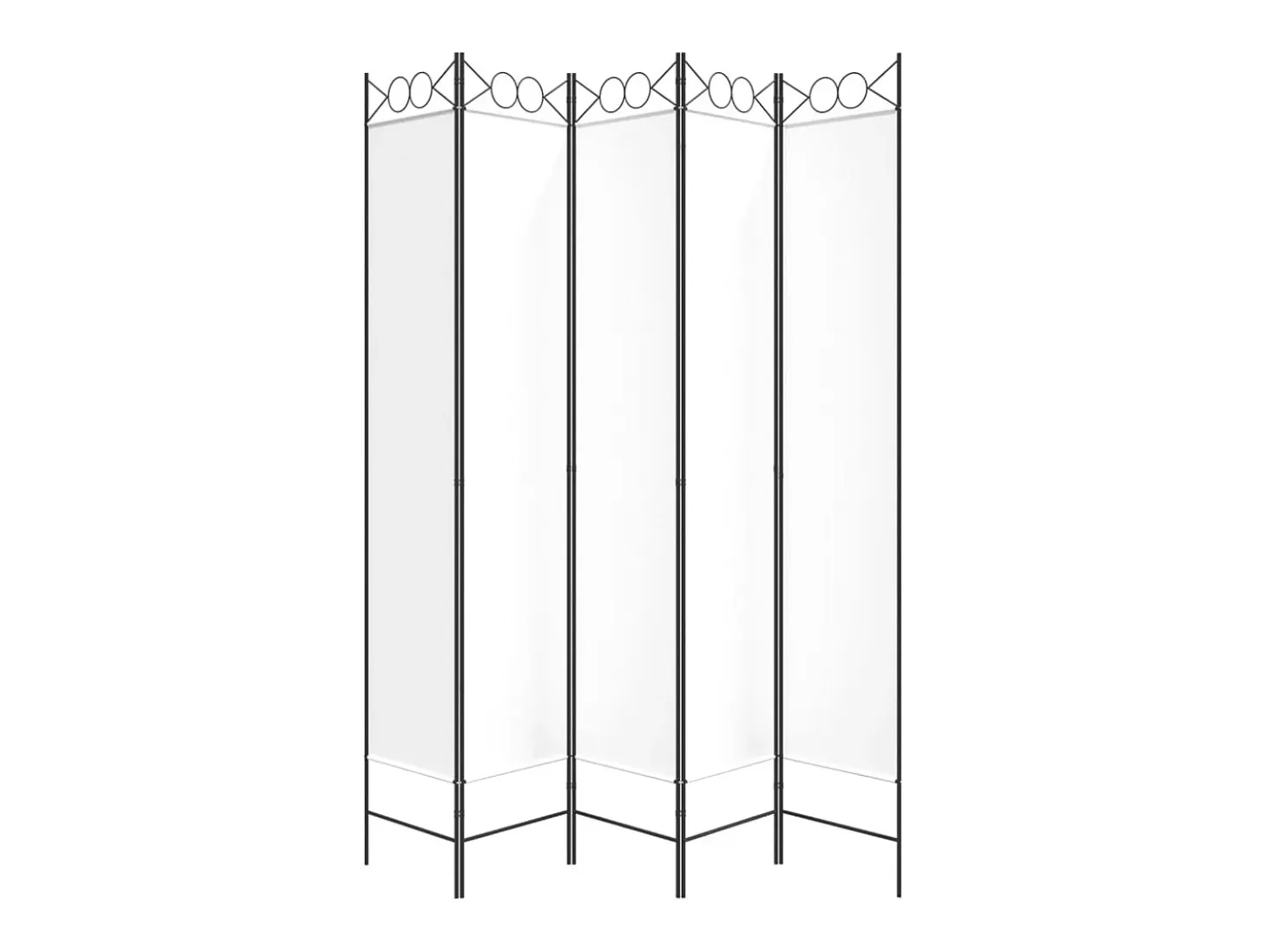 Mampara divisoria de 5 paneles Tela Blanca 200x220 cm