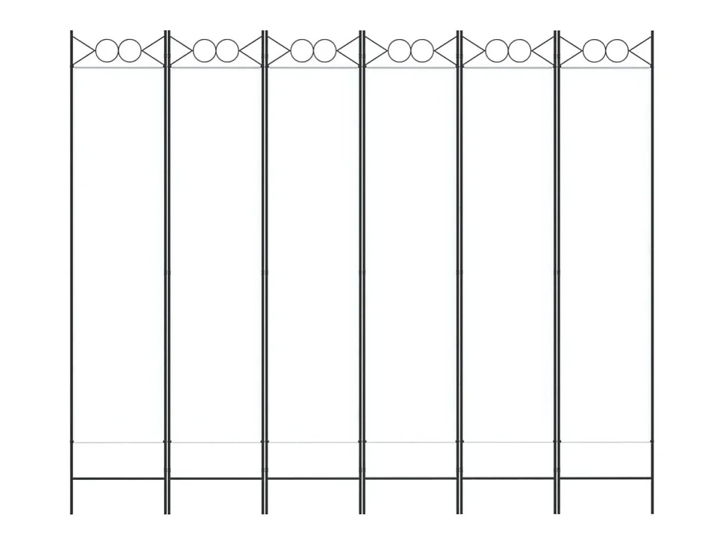 Mampara divisoria de 6 paneles Tela Blanca 240x200 cm