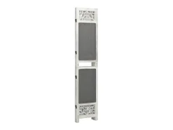 Mampara divisoria de 3 paneles Gris 105x165 cm Tela