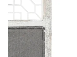 Mampara divisoria de 3 paneles Gris 105x165 cm Tela