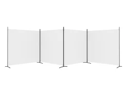 Mampara divisoria de 4 paneles Blanco 698x180 cm Tela