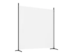 Mampara divisoria de 4 paneles Blanco 698x180 cm Tela