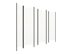 Mampara divisoria de 6 paneles Blanca 300x180 cm