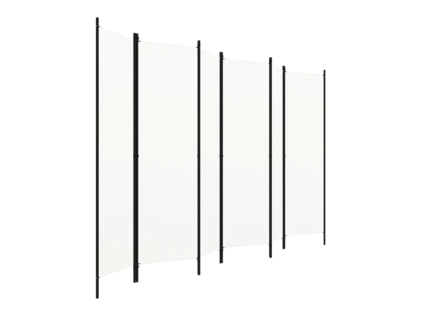 Mampara divisoria de 6 paneles Blanca 300x180 cm