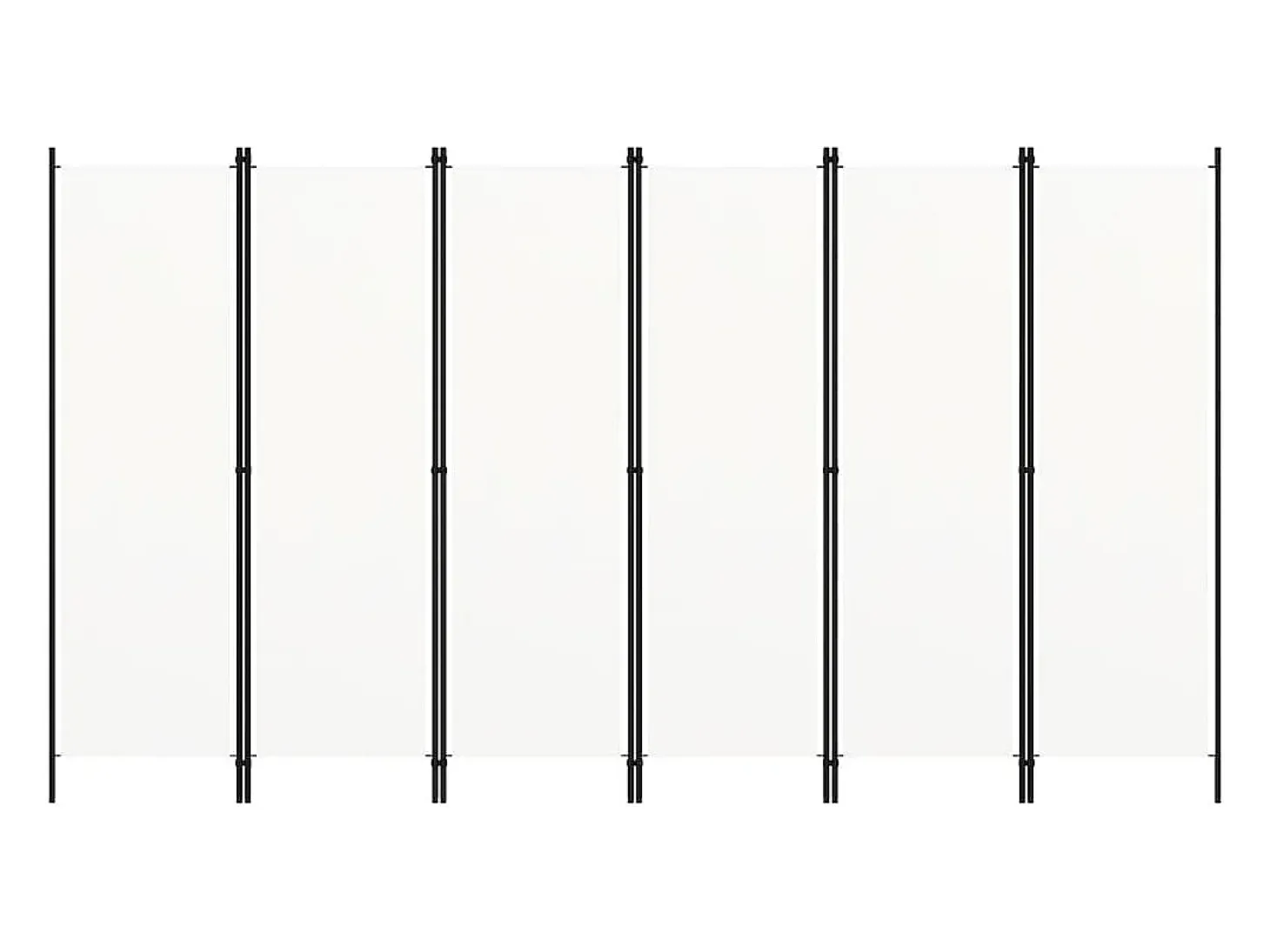 Mampara divisoria de 6 paneles Blanca 300x180 cm