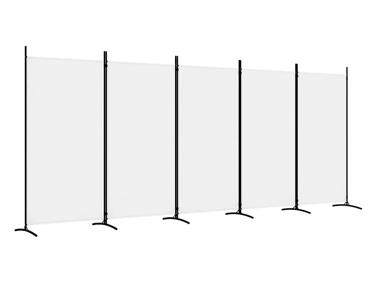 Mampara divisoria de 5 paneles Tela Blanca 433x180 cm