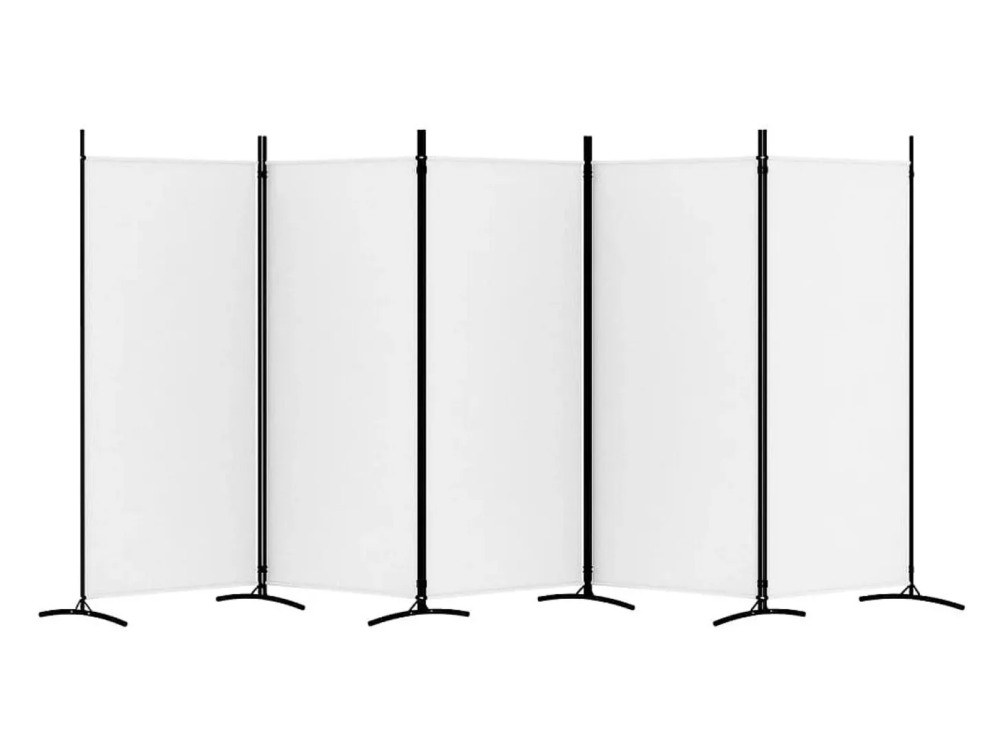 Mampara divisoria de 5 paneles Tela Blanca 433x180 cm
