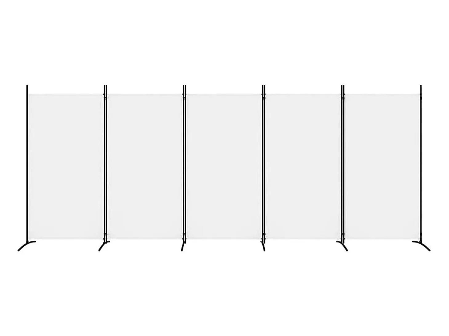 Mampara divisoria de 5 paneles Tela Blanca 433x180 cm