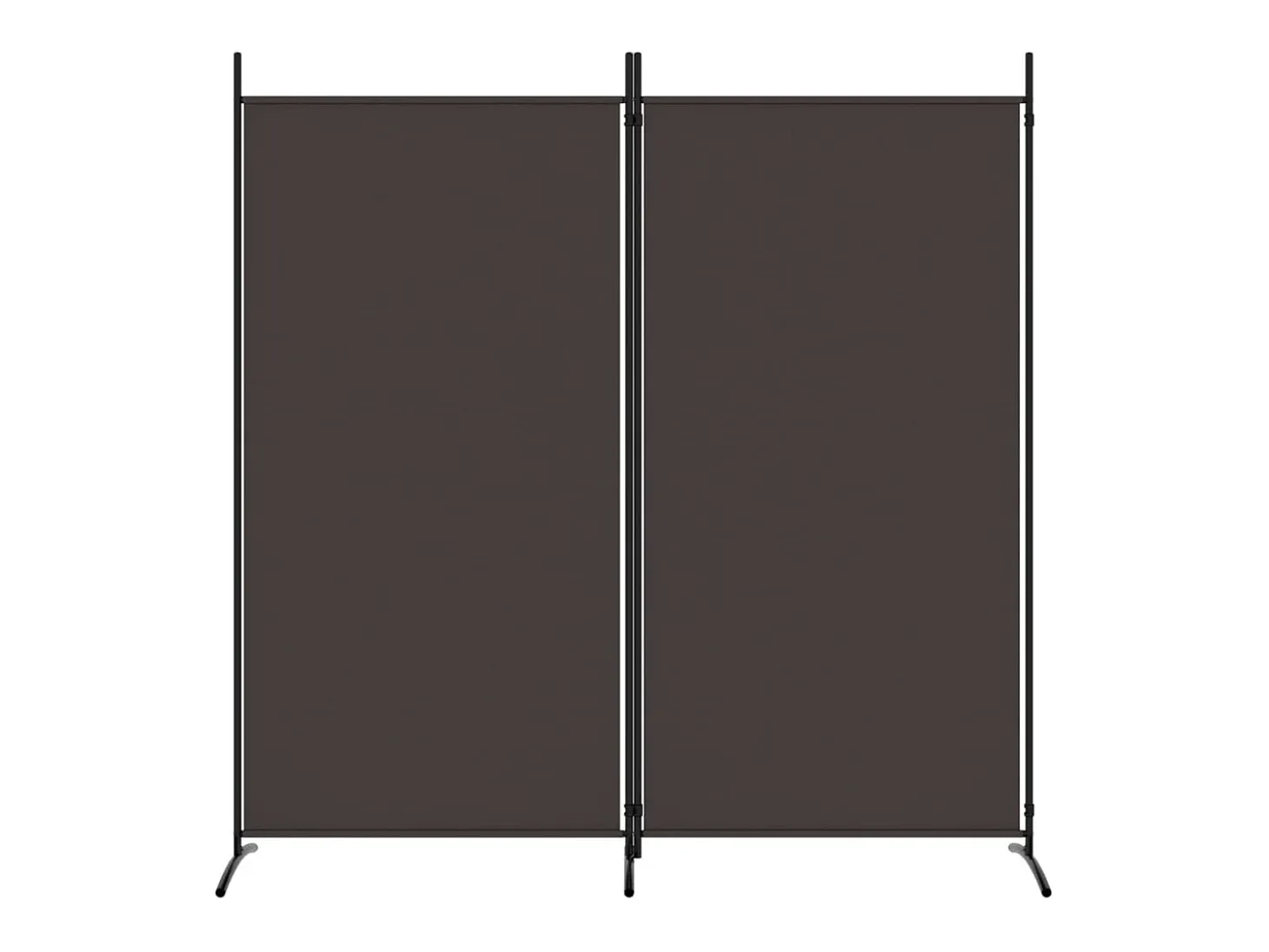 Mampara divisoria de 2 paneles Marrón 175x180 cm Tela
