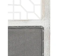 Mampara divisoria de 6 paneles Gris 210x165 cm Tela