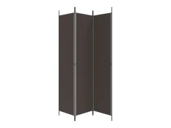 Mampara divisoria de 3 paneles Marrón 150x220 cm Tela