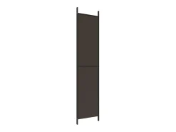 Mampara divisoria de 3 paneles Marrón 150x220 cm Tela