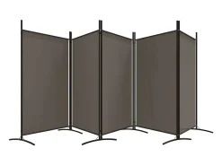 Mampara divisoria de 5 paneles Antracita 433x180 cm Tela