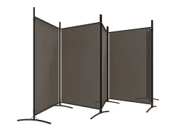 Mampara divisoria de 5 paneles Antracita 433x180 cm Tela