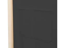 Mampara divisoria de 5 paneles Gris 200 x 170 x 4 cm Tela