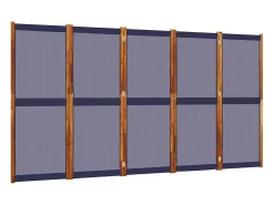 Mampara divisoria de 5 paneles azul oscuro 350x180 cm