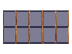 Mampara divisoria de 5 paneles azul oscuro 350x180 cm
