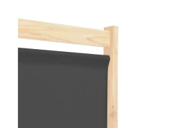 Mampara divisoria de 4 paneles Gris 160x170x4 cm Tela