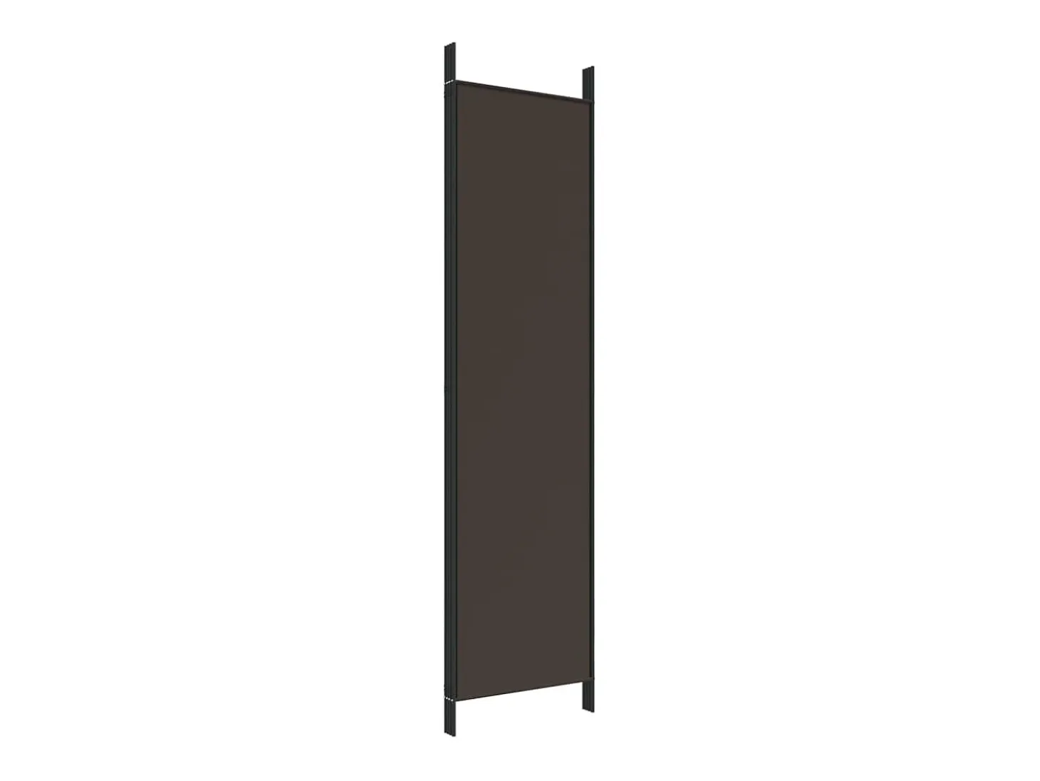 Mampara divisoria de 4 paneles Marrón 200x200 cm Tela